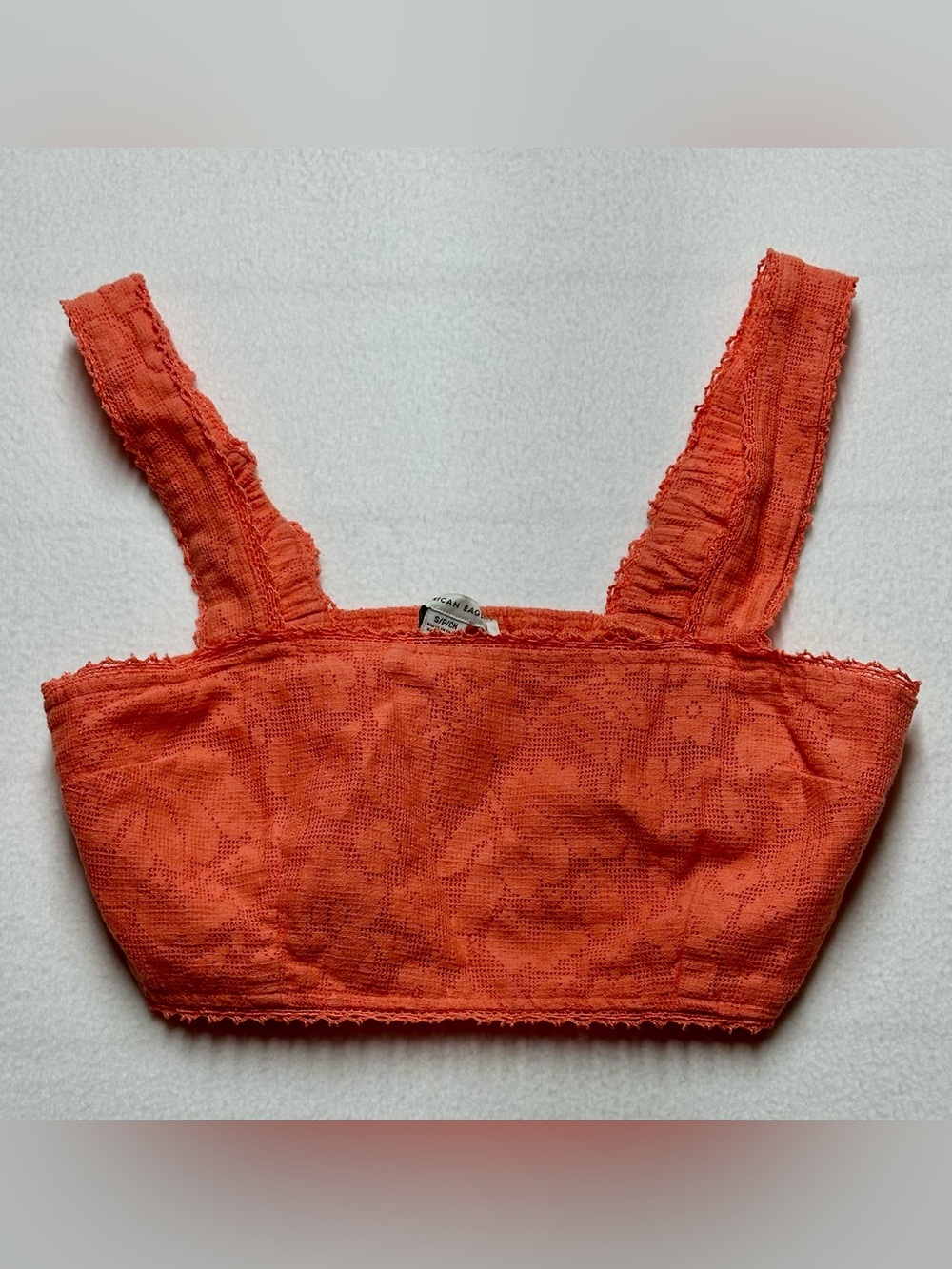 American Eagle Aerie Coral Lace Bralette Crop Top Women’s Small